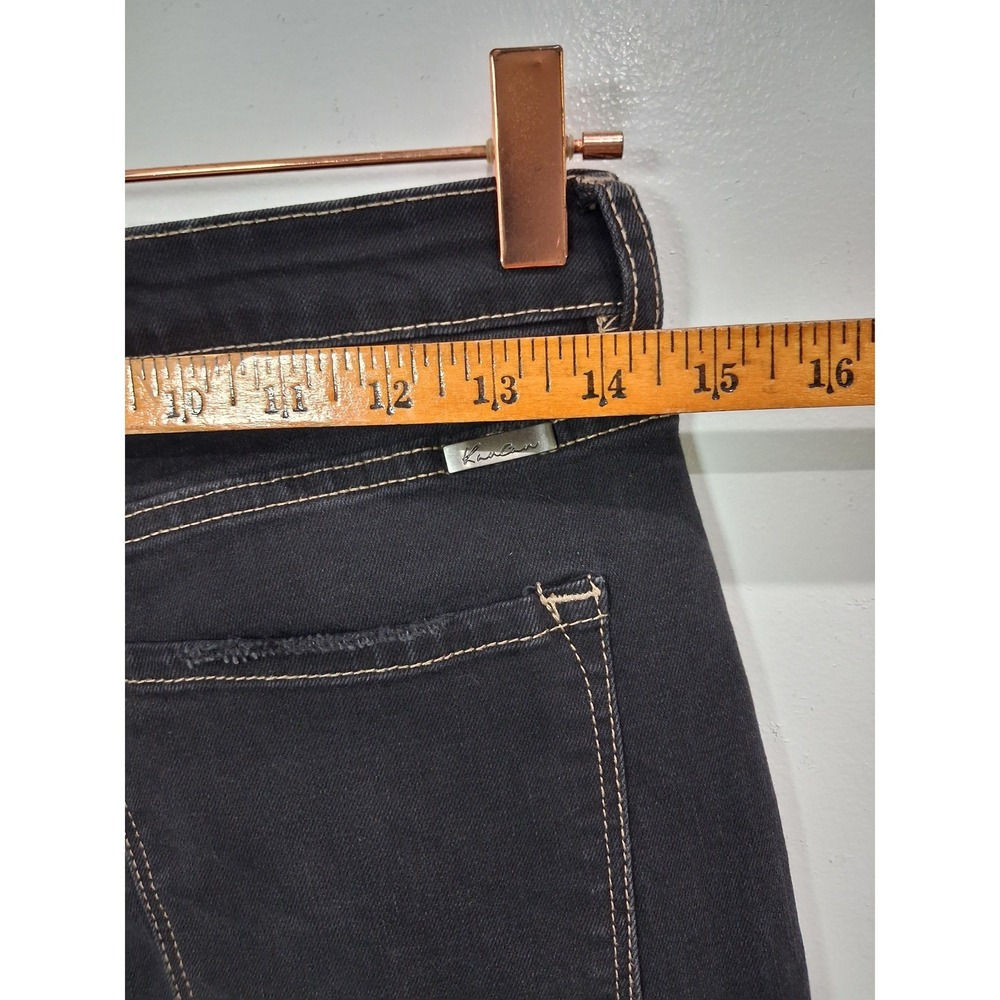 KanCan Women Black High Rise Denim Joggers Faded Stretch Jeans 27 126104 - Picture 5 of 7